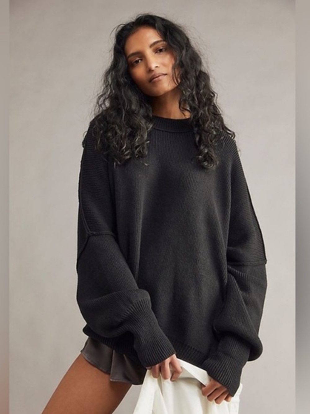 Free People Easy Street Sweater in Black
